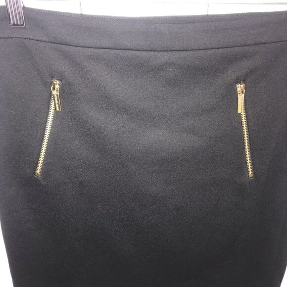 Michael Kors Pencil Skirt with Gold Zippers-Size 8 - Picture 3 of 8